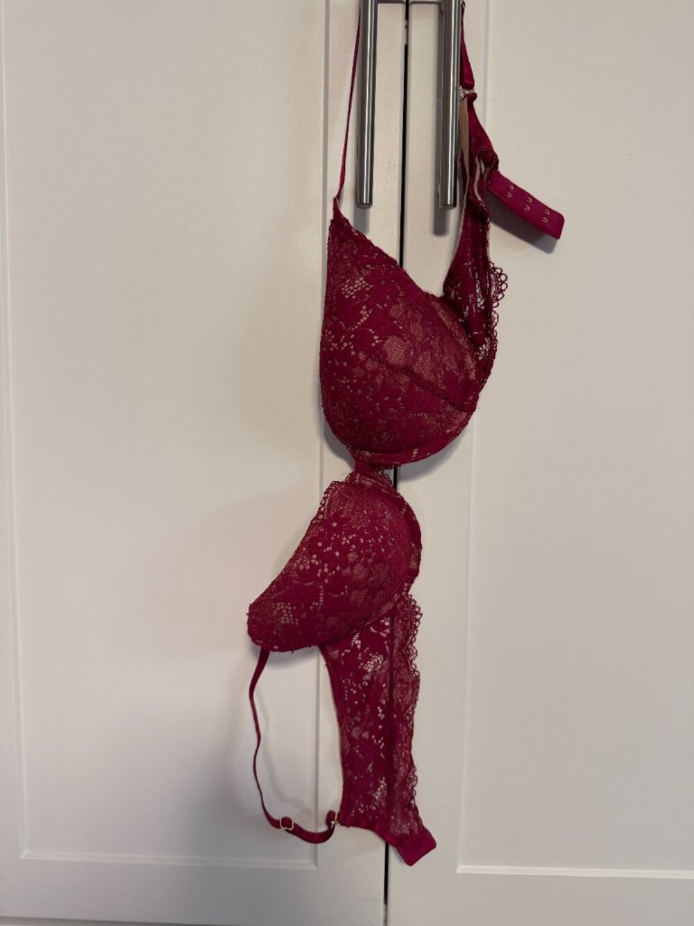 All Day Lace Push-Up Bra - ruby / 34A